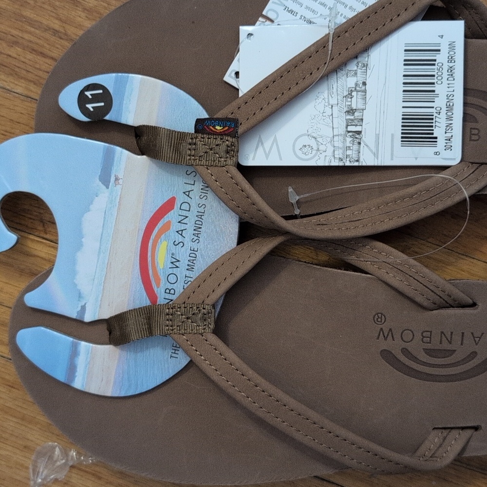 Rainbow Womans 11 Dark Brown Sandals